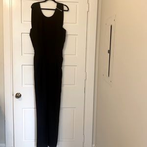“Banana Republic” woman’s black jumpsuit  back open with pockets